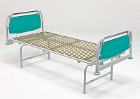 Купить Кровать палатная для лежачих больных, 1 секционная с фиксированной высотой, на ножках 11-CP101 в Москве, цена – 109 000 руб.
